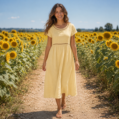 Celeste™ | Vestido Lino